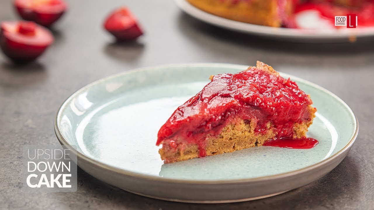 Upside Down Plum Guinness Cake | Food Channel L Recipes