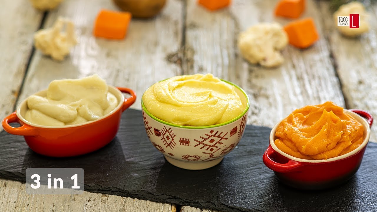 3 in 1 | Classic Potato Puree | Sweet Potato Puree | Cauliflower puree | Food Channel L Recipes