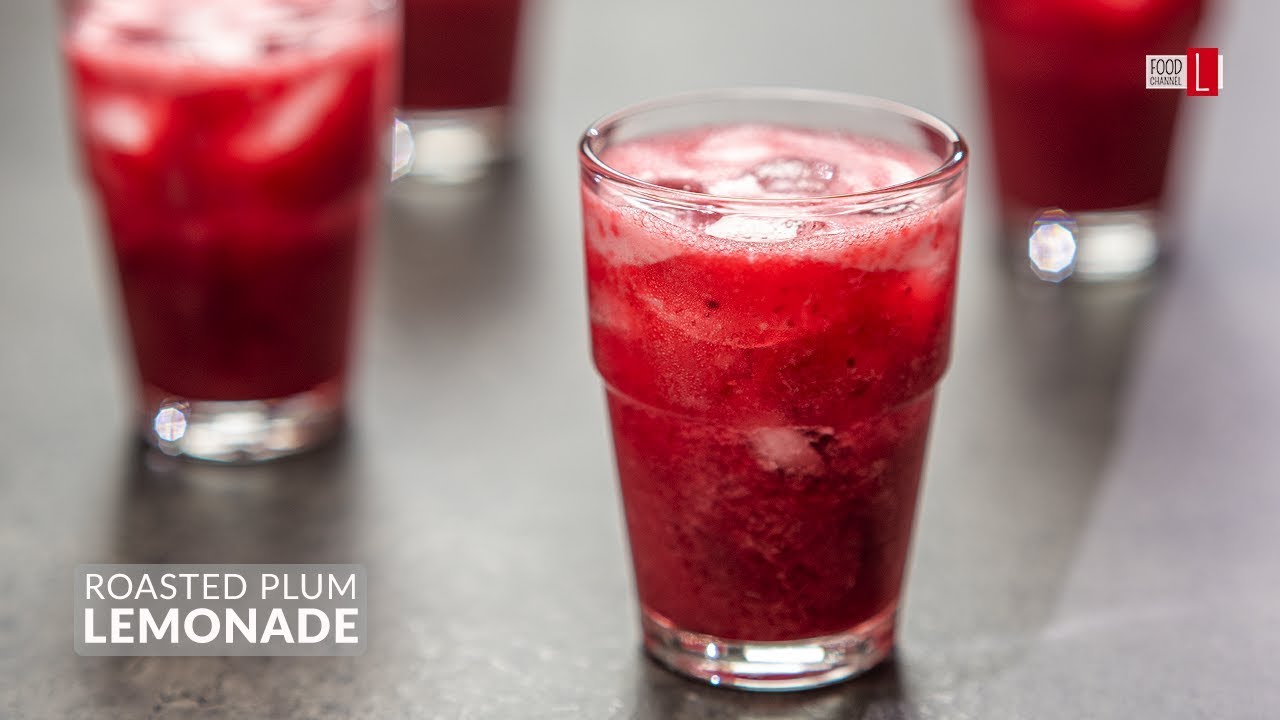 Roasted Plum Lemonade | Food Channel L Recipes