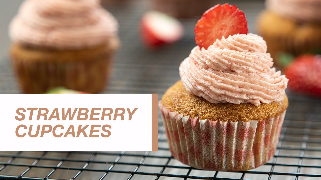 Strawberry Cupcakes | Food Channel L Recipes