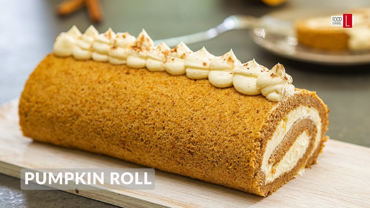 Pumpkin Roll With Candied Ginger | Food Channel L Recipes