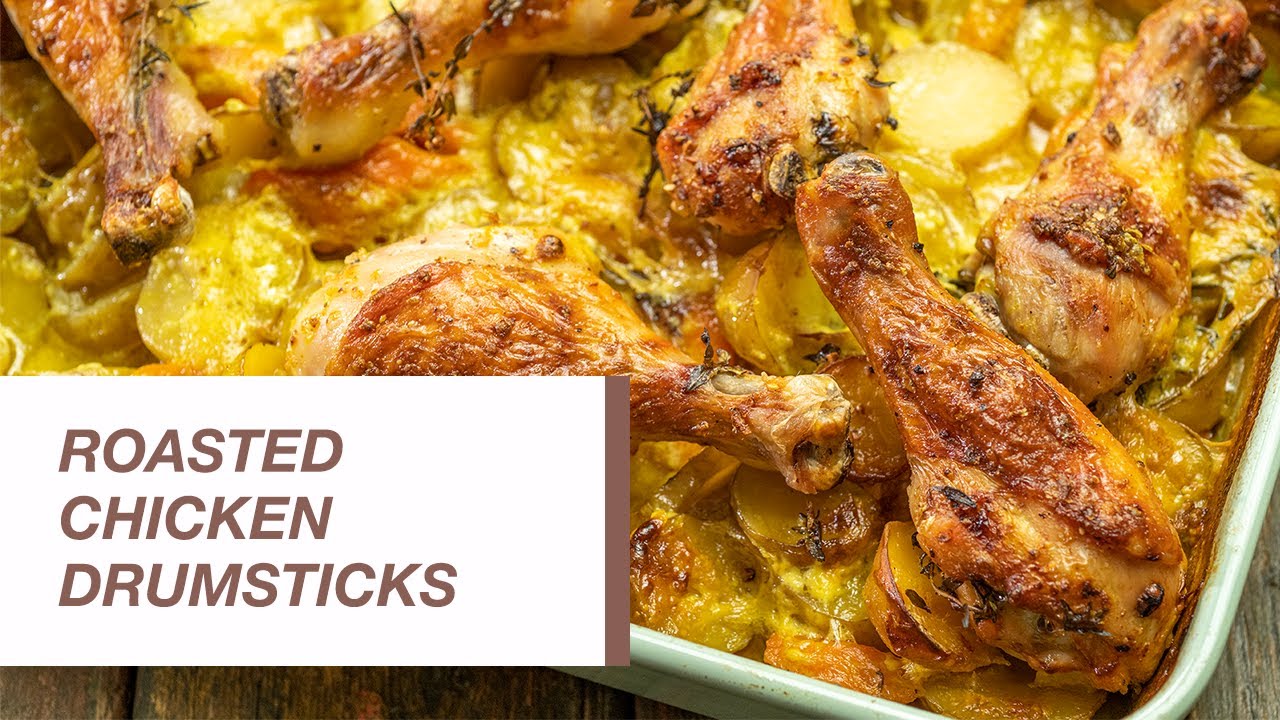 Roasted Chicken Drumsticks with Potatoes and Curry | Food Channel L Recipes