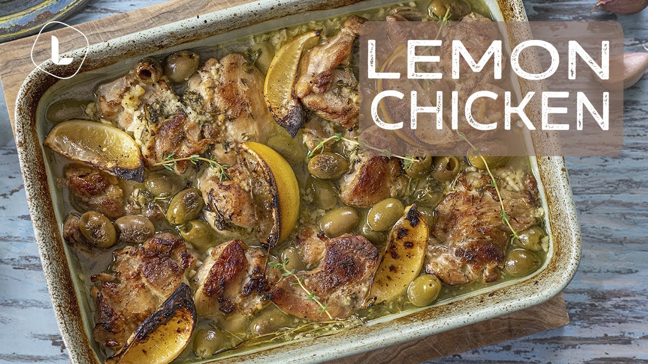 Garlic Butter Lemon Baked Chicken with Olives | Food Channel L Recipes