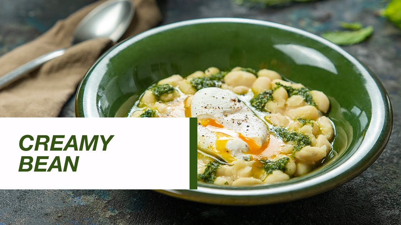 Creamy Bean with Green Sauce and Poached eggs | Food Channel L Recipes