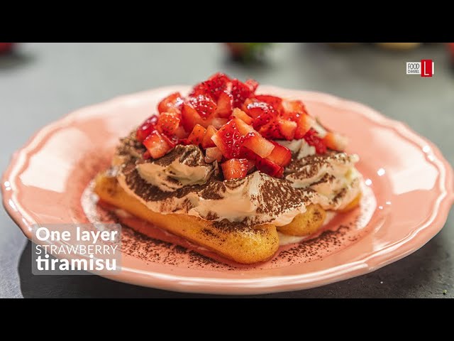 Tiramisu recipe | How to Make One Layer Strawberry Tiramisu | Food Channel L Recipes
