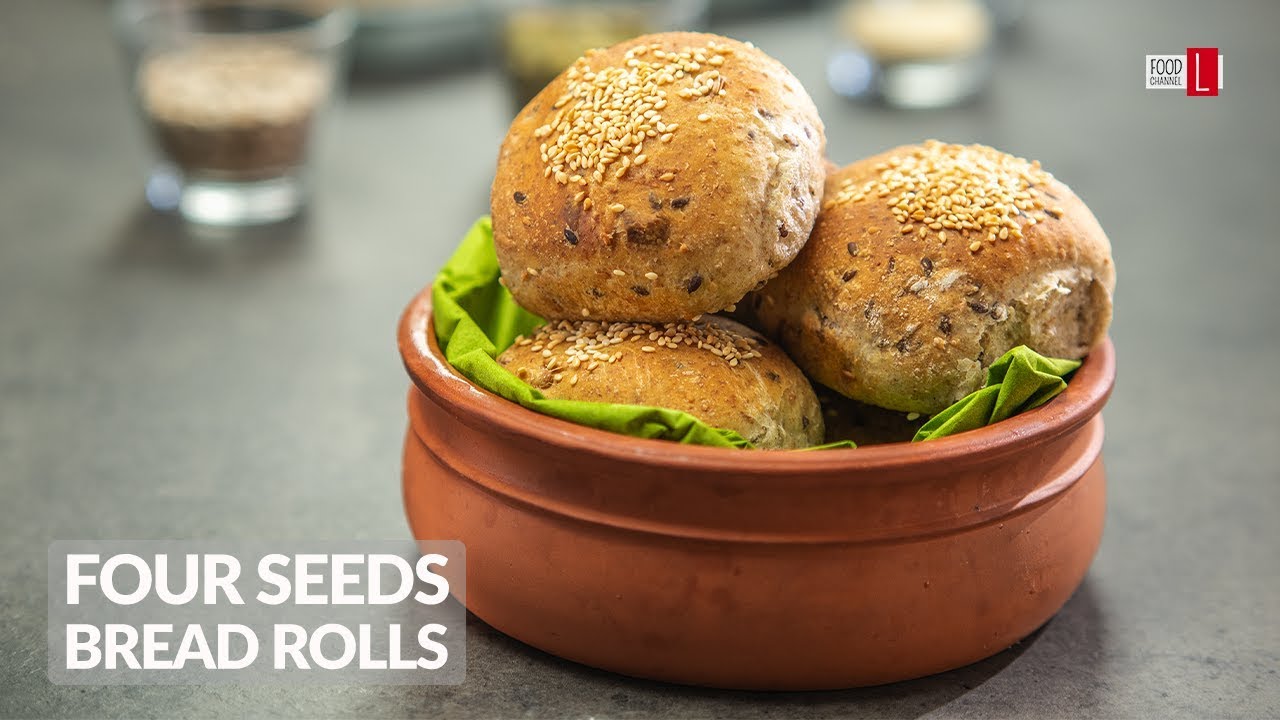 Four Seeds Bread Rolls | Food Channel L - A New Recipe Every Day!
